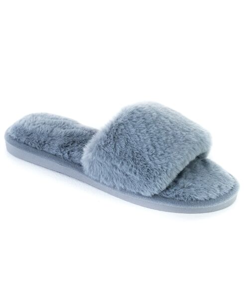 Chaussons en fausse fourrure Léah gris