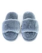 Chaussons en fausse fourrure Léah gris