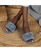 Chaussons en fausse fourrure Léah gris