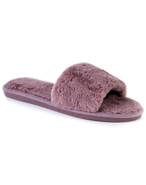 Chaussons en fausse fourrure Léah violets