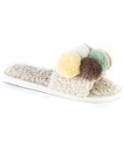 Chaussons en fausse fourrure Lucy blancs