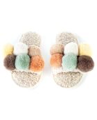 Chaussons en fausse fourrure Lucy blancs