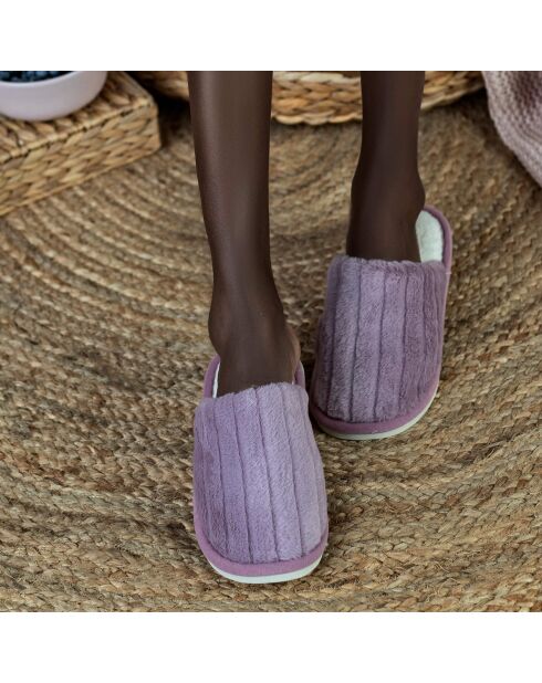 Chaussons en fausse fourrure Skylar violets