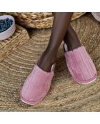 Chaussons en fausse fourrure Skylar  roses