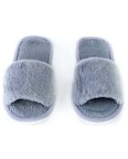 Chaussons en fausse fourrure Elena gris