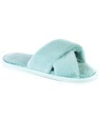Chaussons en fausse fourrure Ivy bleus