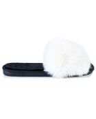 Chaussons en fausse fourrure Hailey blancs