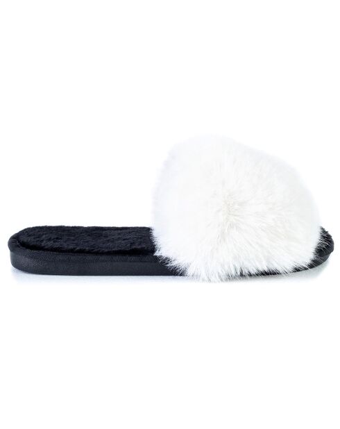 Chaussons en fausse fourrure Hailey blancs