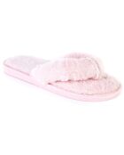Chaussons en fausse fourrure Samantha roses