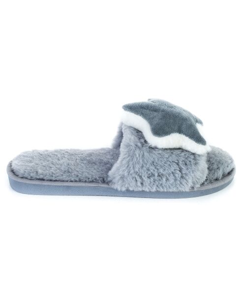 Chaussons en fausse fourrure Autumn gris