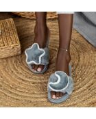Chaussons en fausse fourrure Autumn gris