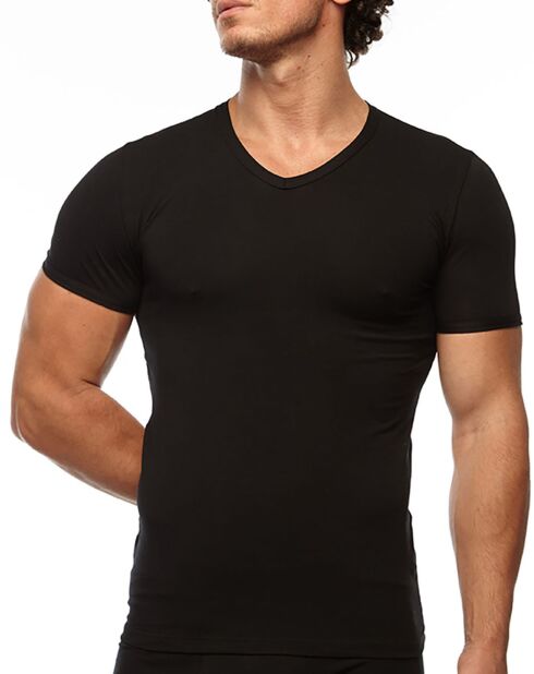 T-Shirt col V Max noir