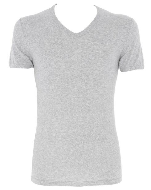 T-Shirt col V Max gris clair