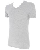 T-Shirt col V Max gris clair