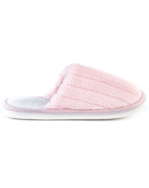 Chaussons en fausse fourrure Skylar rose clair