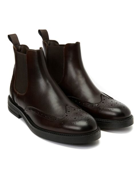 Chelsea Boots en Cuir Ethan marron