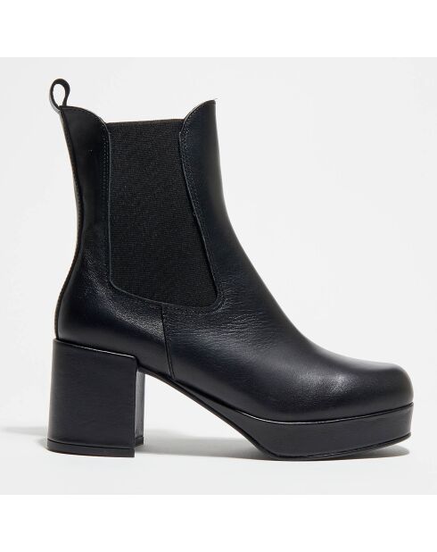 Chelsea Boots en Cuir Luffy noires - Talon 8 cm