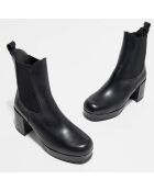 Chelsea Boots en Cuir Luffy noires - Talon 8 cm