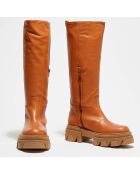 Bottes en Cuir Sophia camel