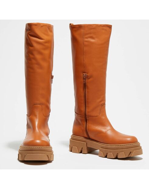 Bottes en Cuir Sophia camel