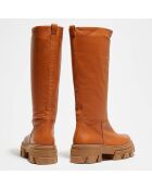 Bottes en Cuir Sophia camel