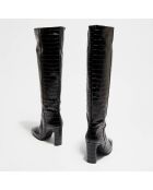 Bottes en Cuir Lana noires - Talon 9 cm