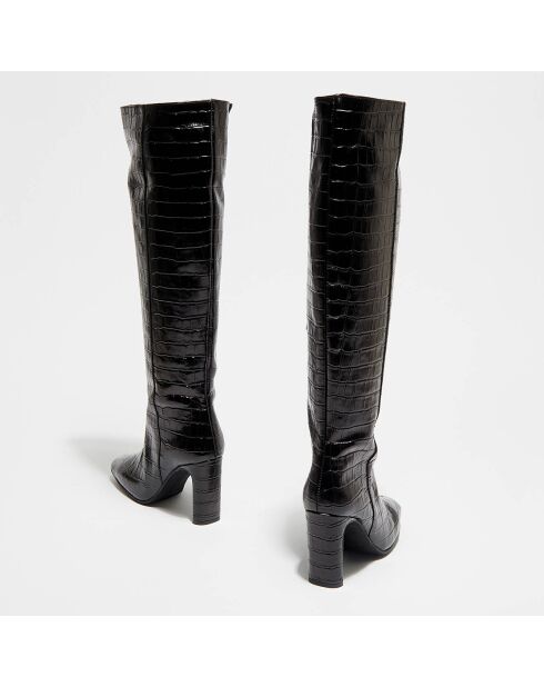 Bottes en Cuir Lana noires - Talon 9 cm