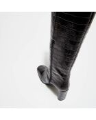 Bottes en Cuir Lana noires - Talon 9 cm