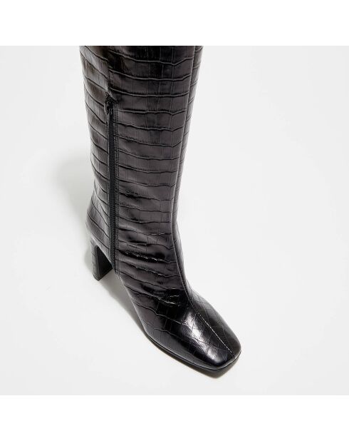 Bottes en Cuir Lana noires - Talon 9 cm