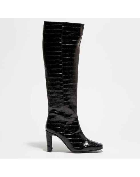 Bottes en Cuir Lana noires - Talon 9 cm