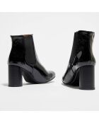 Chelsea Boots en Cuir Marine noires - Talon 6 cm