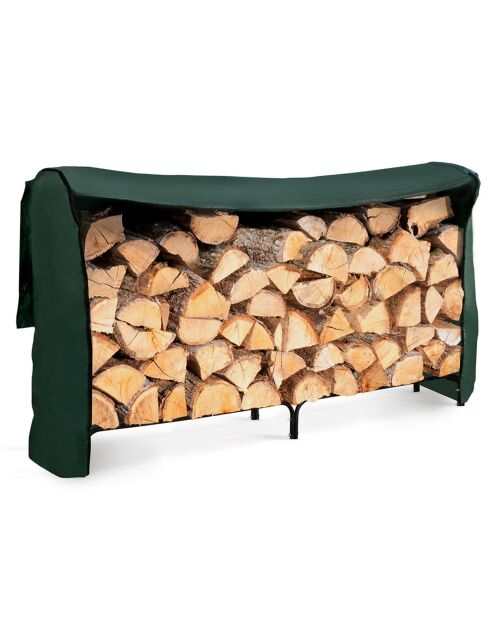 Housse pour serre buche luxe vert  -  200x60x112 cm