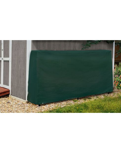 Housse pour serre buche luxe vert  -  200x60x112 cm