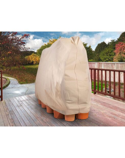3 Housses d'hivernage pour plantes beiges - 160x80 cm