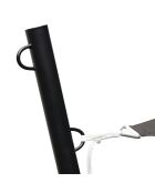 2 postes de vela con pantalla negra -H.220 cm