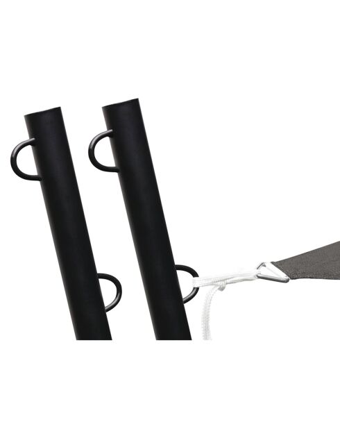 2 postes de vela con pantalla negra -H.220 cm