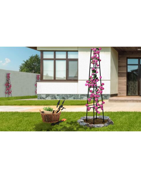 Tuteur rosier vert  -  46x19x200 cm