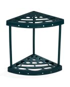 Rack d'angle pour outils de jardin vert  - 43x43x59 cm