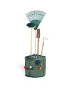 Rack d'angle pour outils de jardin vert  - 43x43x59 cm