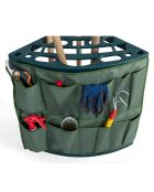 Rack d'angle pour outils de jardin vert  - 43x43x59 cm