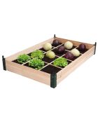 Serre de potager 12 compartiments aroma marron - 115x80x54 cm