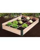 Serre de potager 12 compartiments aroma marron - 115x80x54 cm