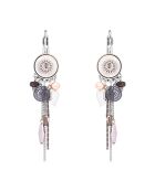 Boucles d'oreilles Austin argenté/blanc