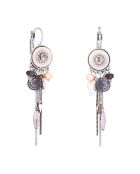 Boucles d'oreilles Austin argenté/blanc