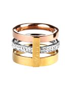 Bague Love Origins  en Acier argenté/doré/rosé