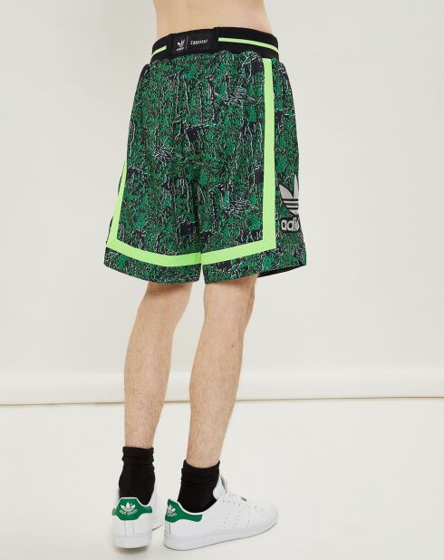Short Adidas x Sankuanz Basketball Reversible noir/vert
