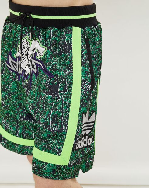 Short Adidas x Sankuanz Basketball Reversible noir/vert