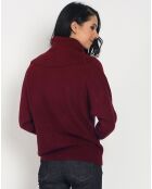 Pull Salomé en Cachemire mélangé bordeaux