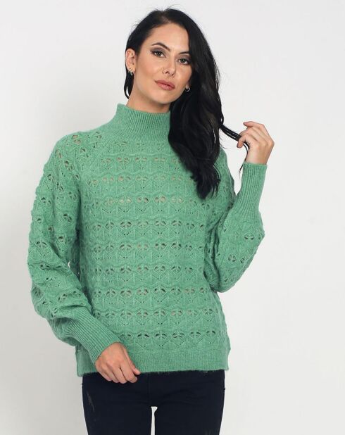 Pull Tess en Cachemire & Mohair mélangés jade