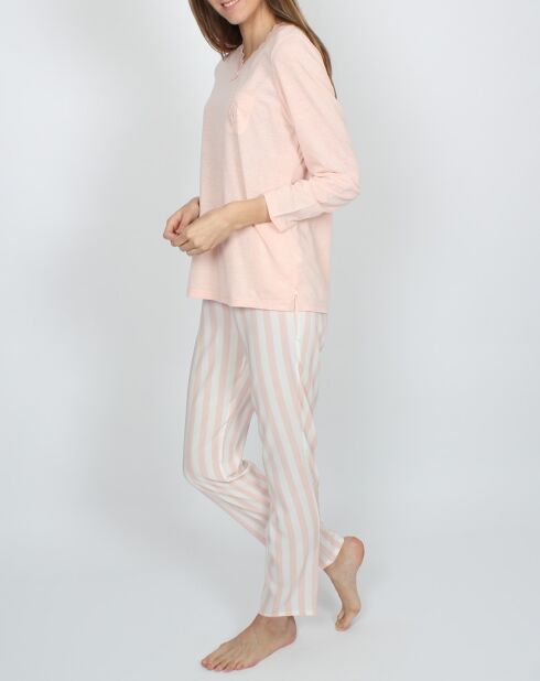 Pyjama Classic Tripes rose